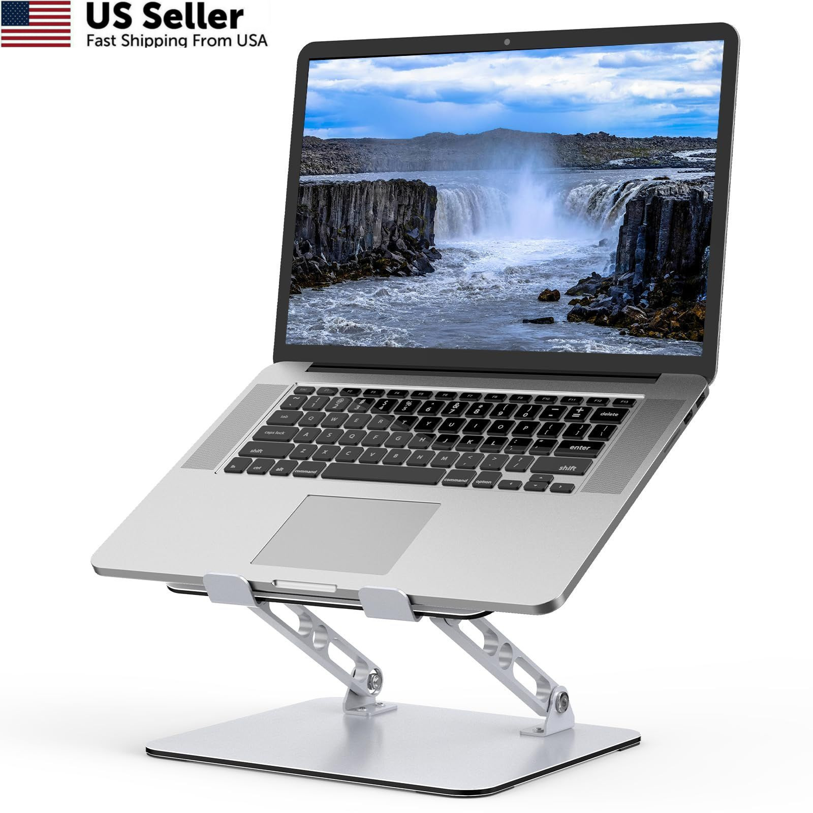 Gogoonike Laptop Stand for Desk, Adjustable Riser, Metal Foldable…