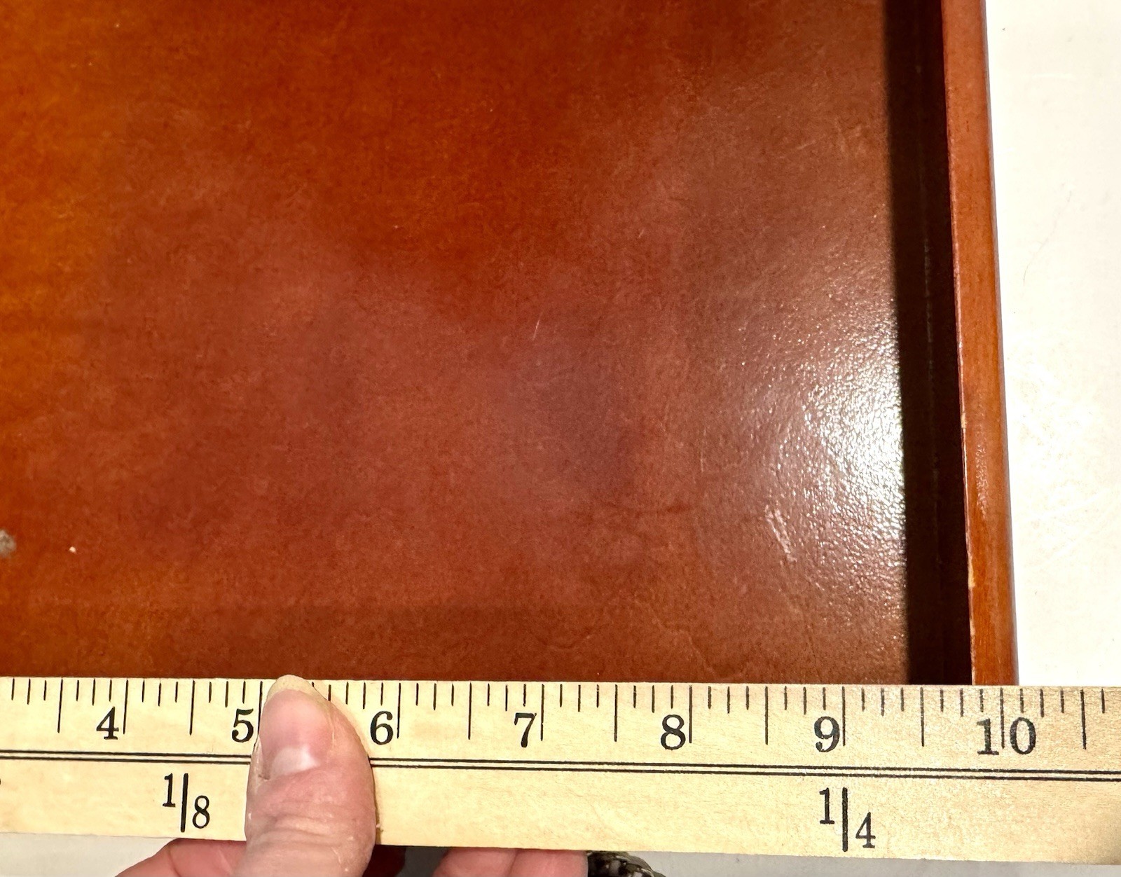 Rolodex Brand Mahogany Finish Wood Desk Letter Tray 10.5″X 13.5”X 2” Business