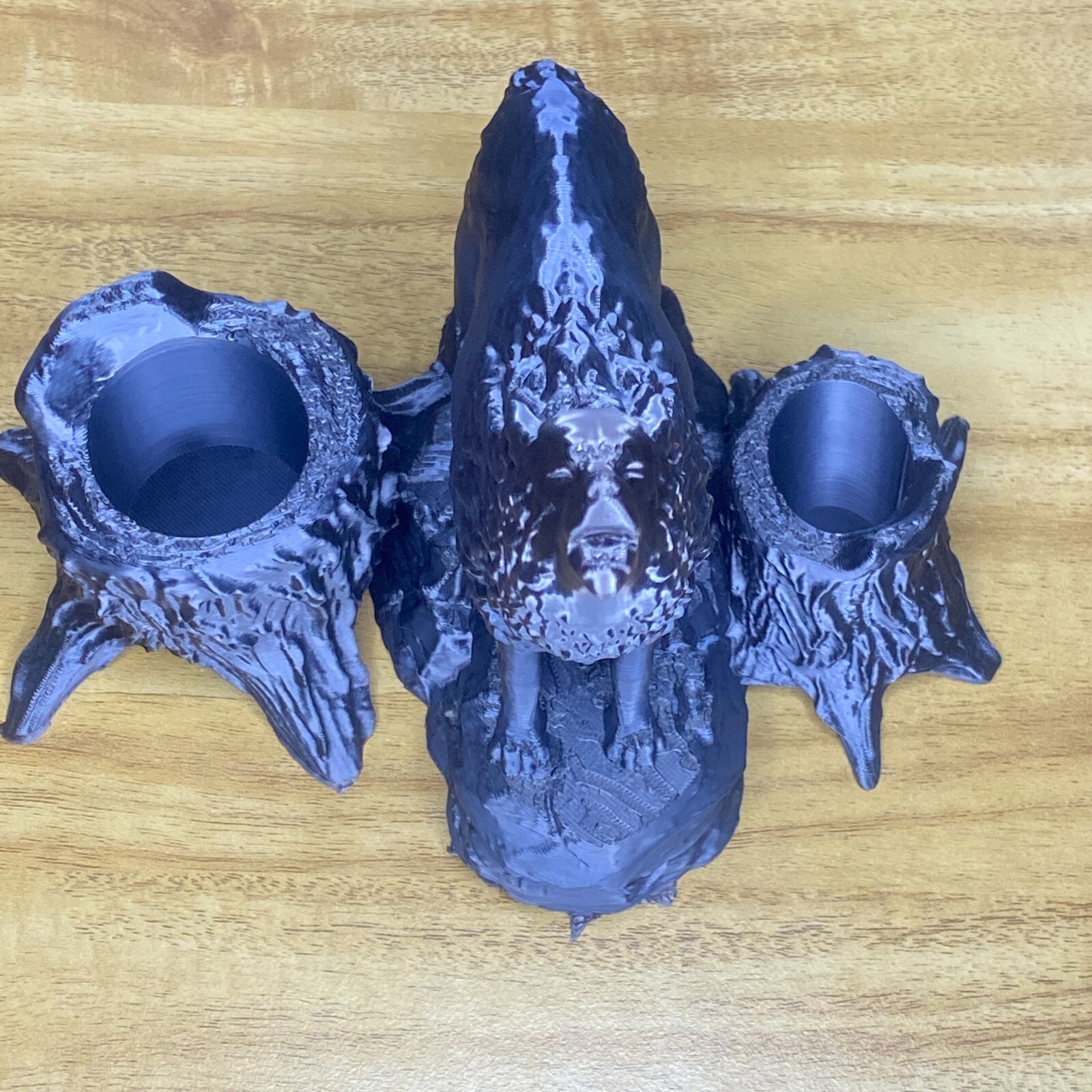 Black Wolf Pen & Pencil Holder – Unique Desk Organizer