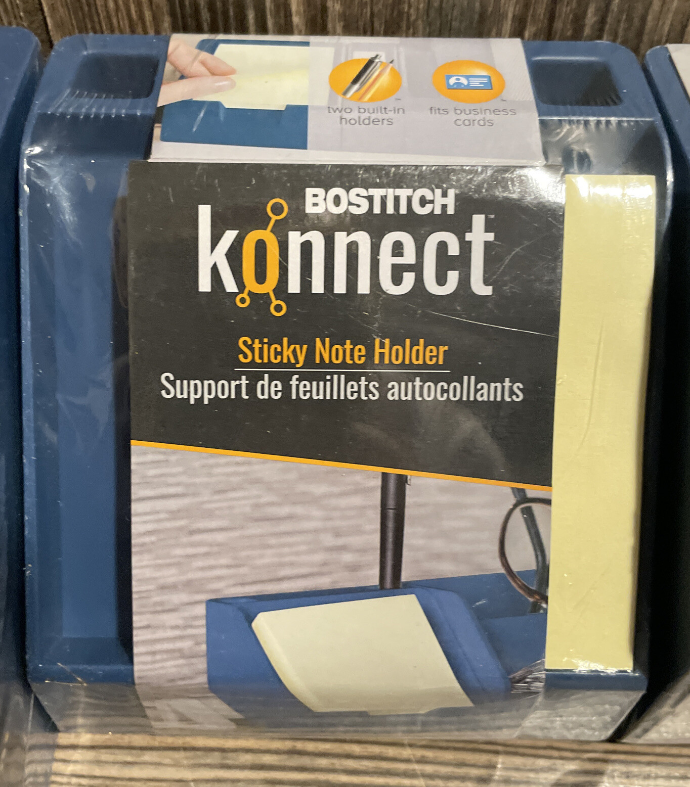 BOSTITCH KONNECT 3 Piece Set-USB Phone Stand-Sticky Note-Storage Bin- Blue