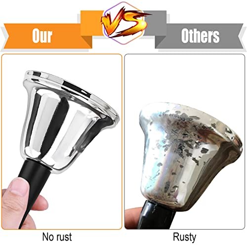 2 Pack Hand Bell Silver Steel Ringing Bell Classroom Dinner Service Call Bell
