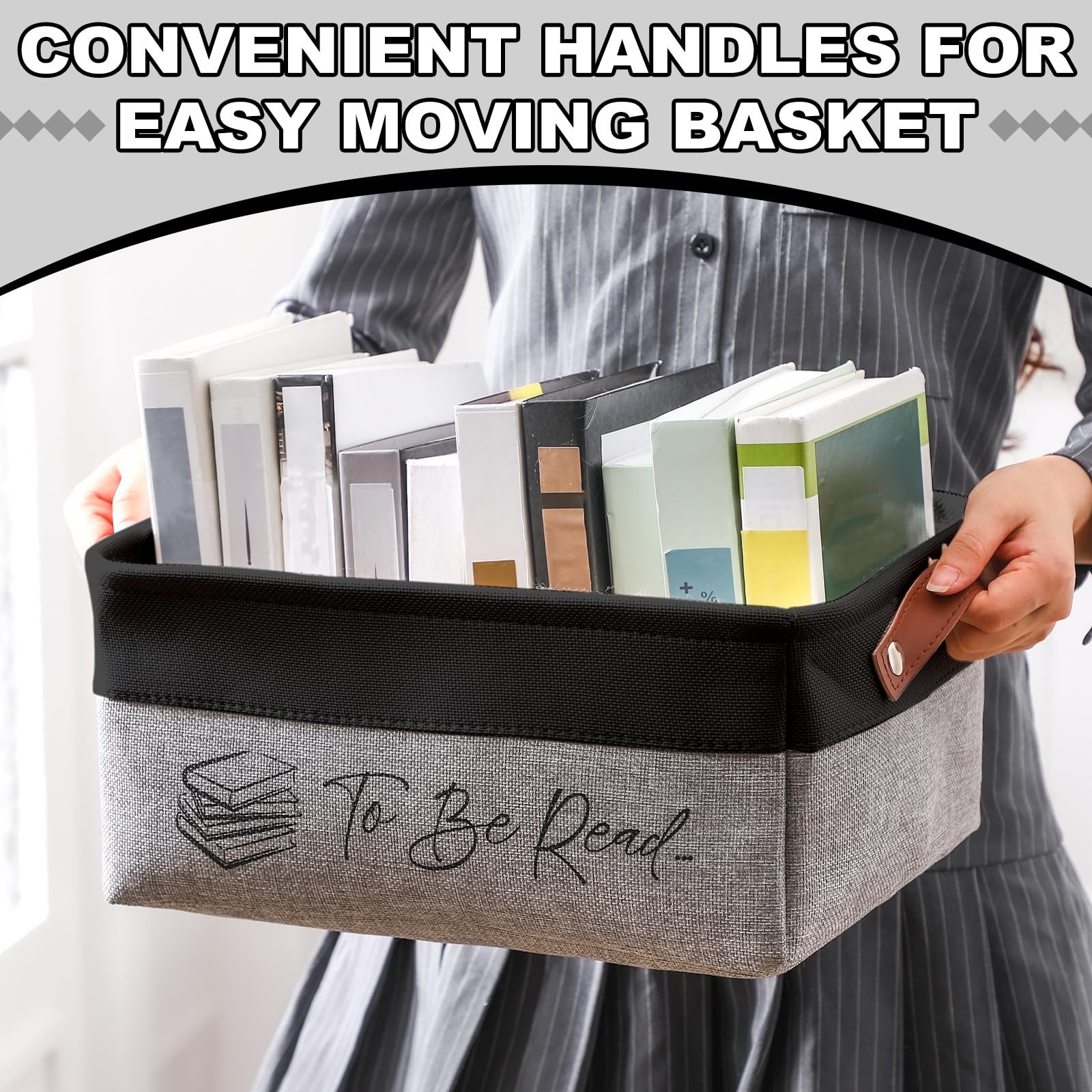TBR Book Storage Basket To Be Read List Bin Bookish Accessories Organizer