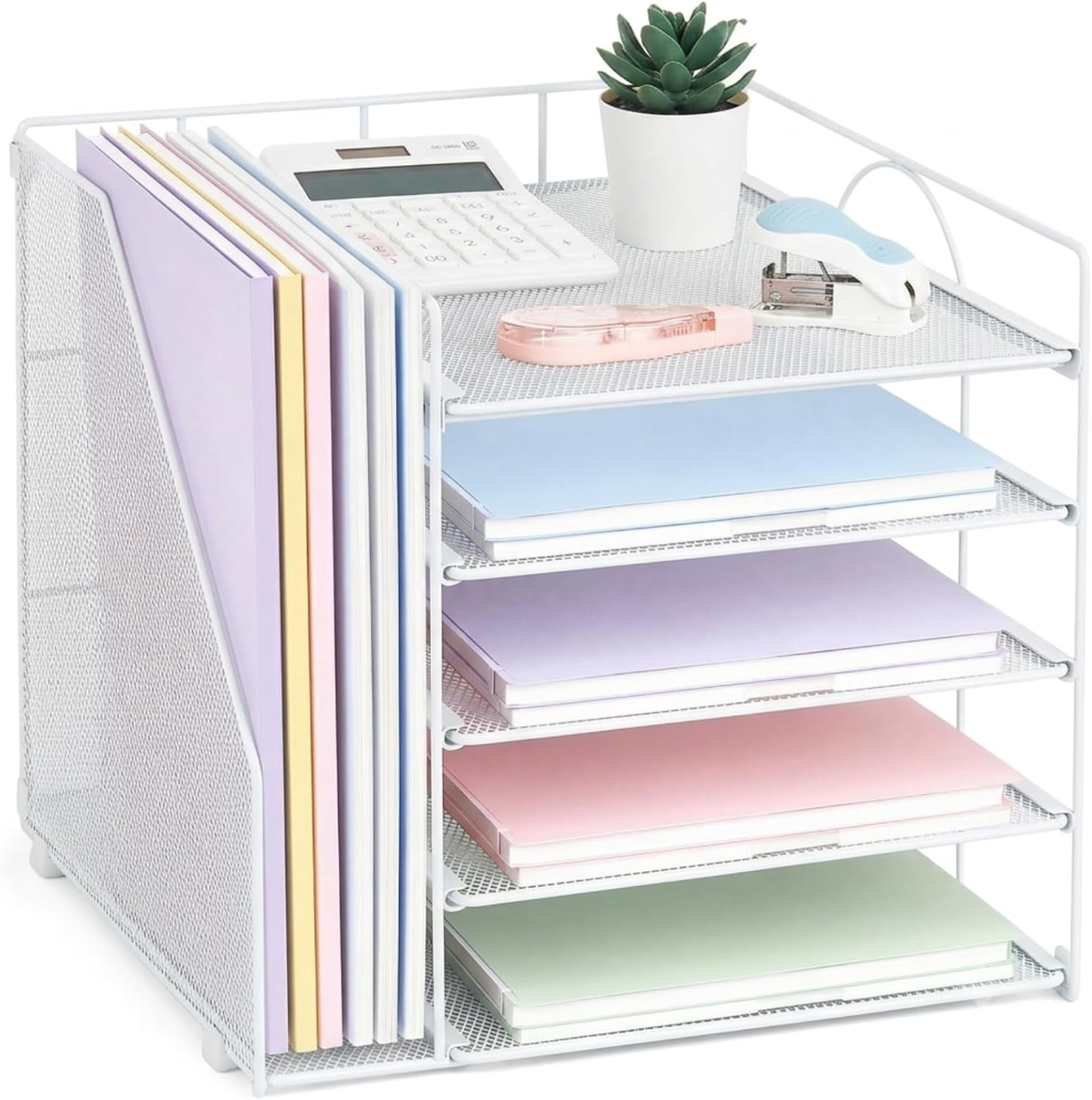 Desk Organizers and Accessories, 5-Tier Paper Letter Tray Organizer