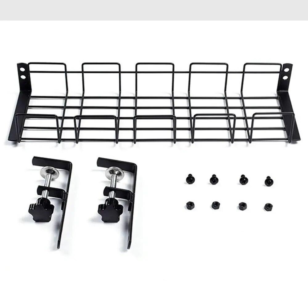 Under Desk Cable Management Tray Metal Wire Organizer Rack No Drill Storage