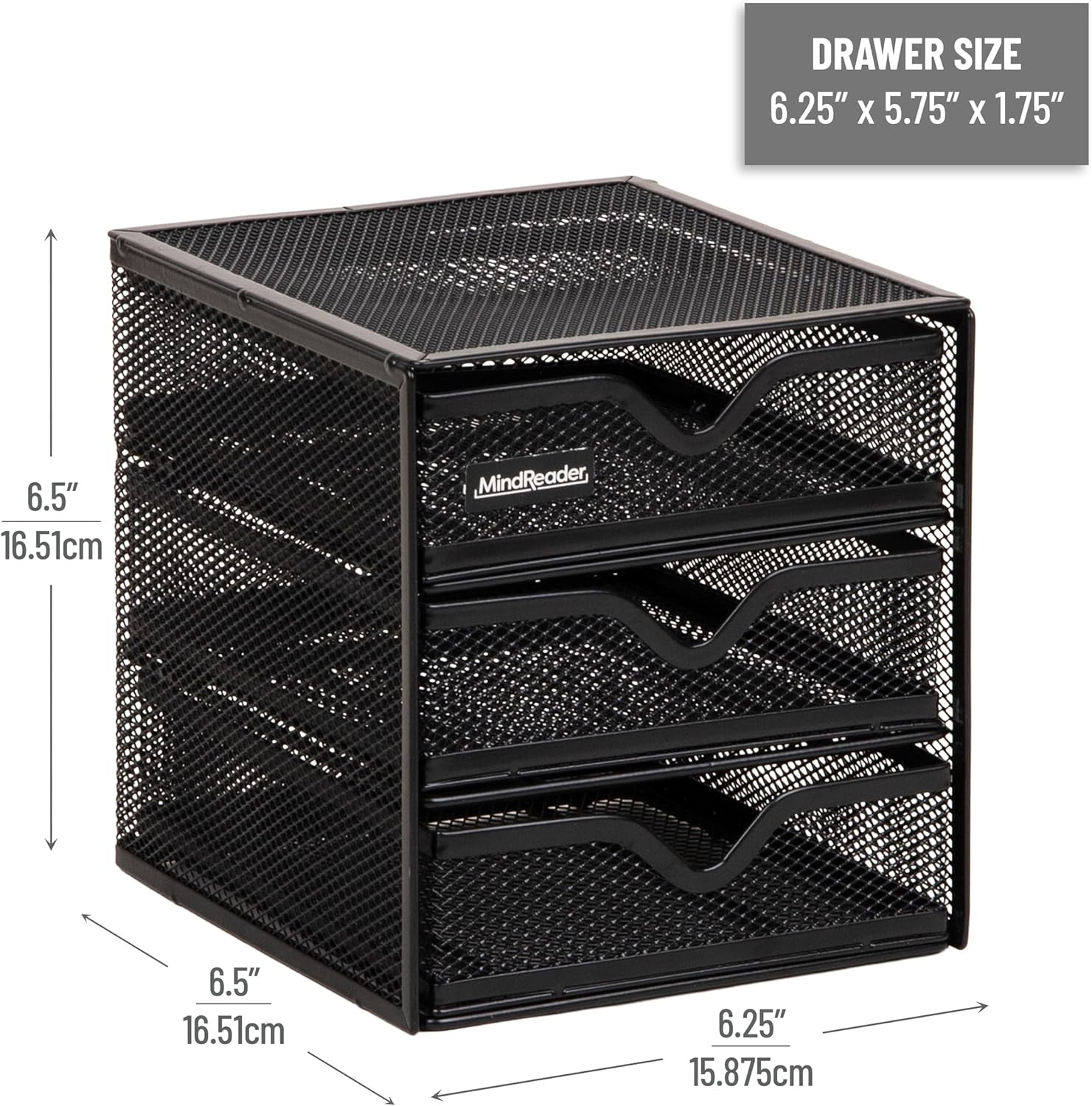 Desktop Accessory Storage, Desk Supplies, Organizer, Office, Metal Mesh, 6.25″ L
