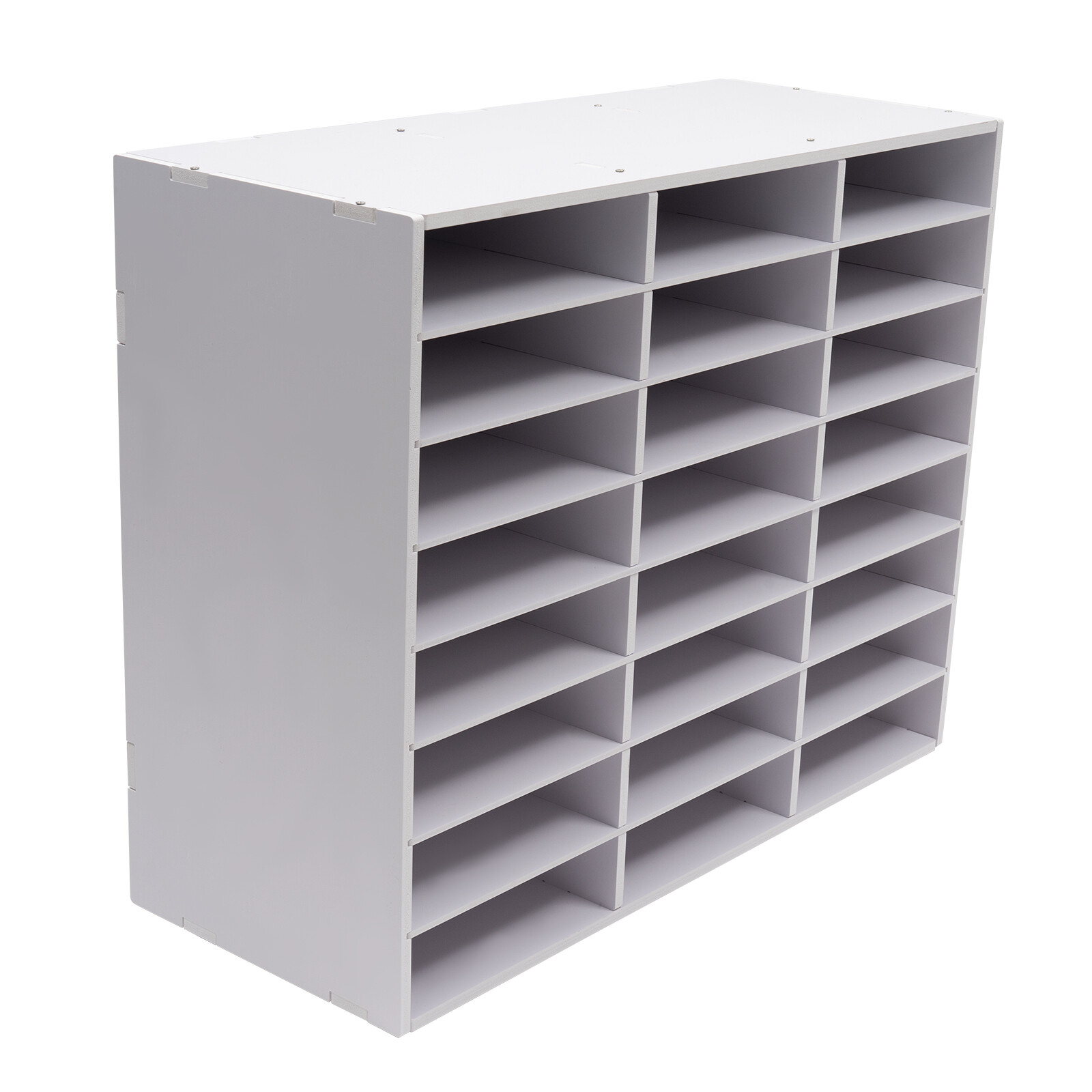 Classroom Mailbox – 24 Slots Literature Organizer, Construction Paper White