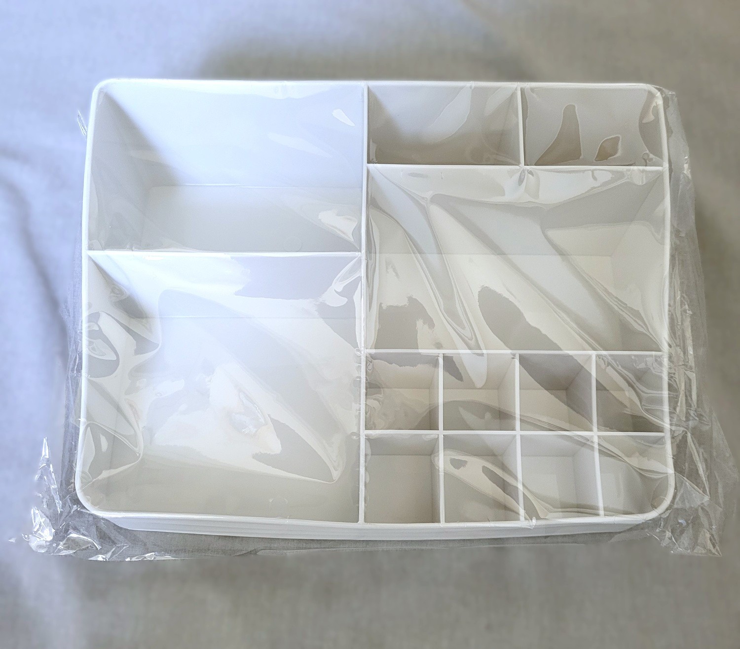 Desk Drawer Organizer 5 Drawers + Divided Top Tray Desktop Storage NEW