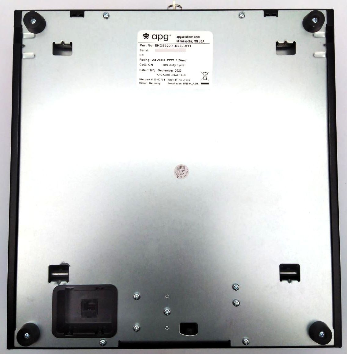 APG Arlo Point of Sale Cash Drawer 4 Bill 5 Coin Lockable EKDS320-1-B330-A11