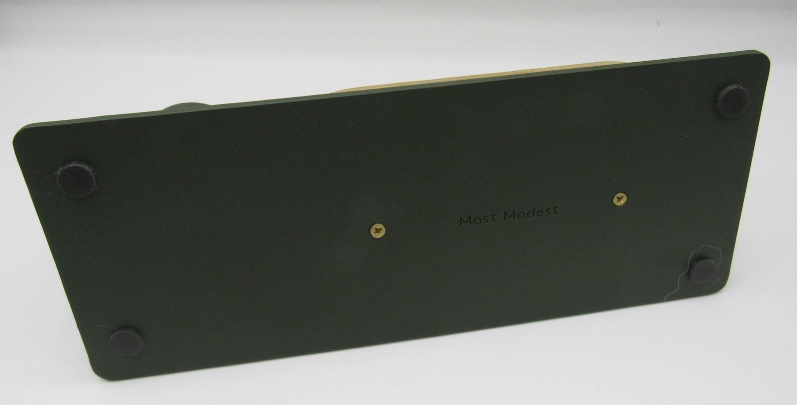 Most Modest powder coated steel/wood desk organizer pen holder dish green metal