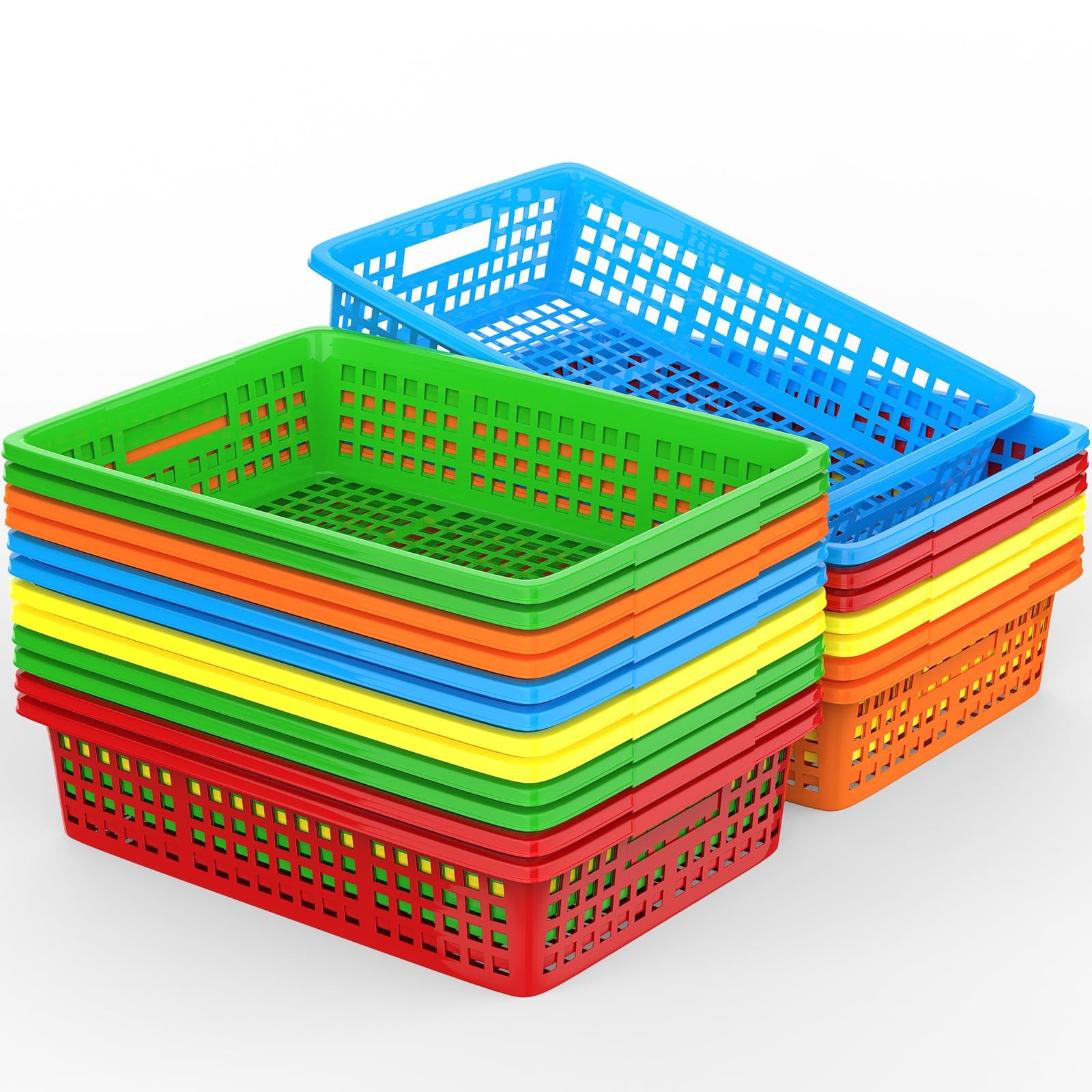 13.5×10 Inch Letter Size A4 Plastic Paper Trays Storage Baskets 10 PCS
