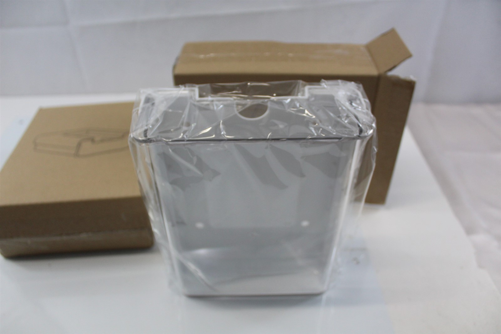 Under Desk / Wall Organizer Trays Set of 2 Clear Plastic 7 3/4″ x 6 5/8″