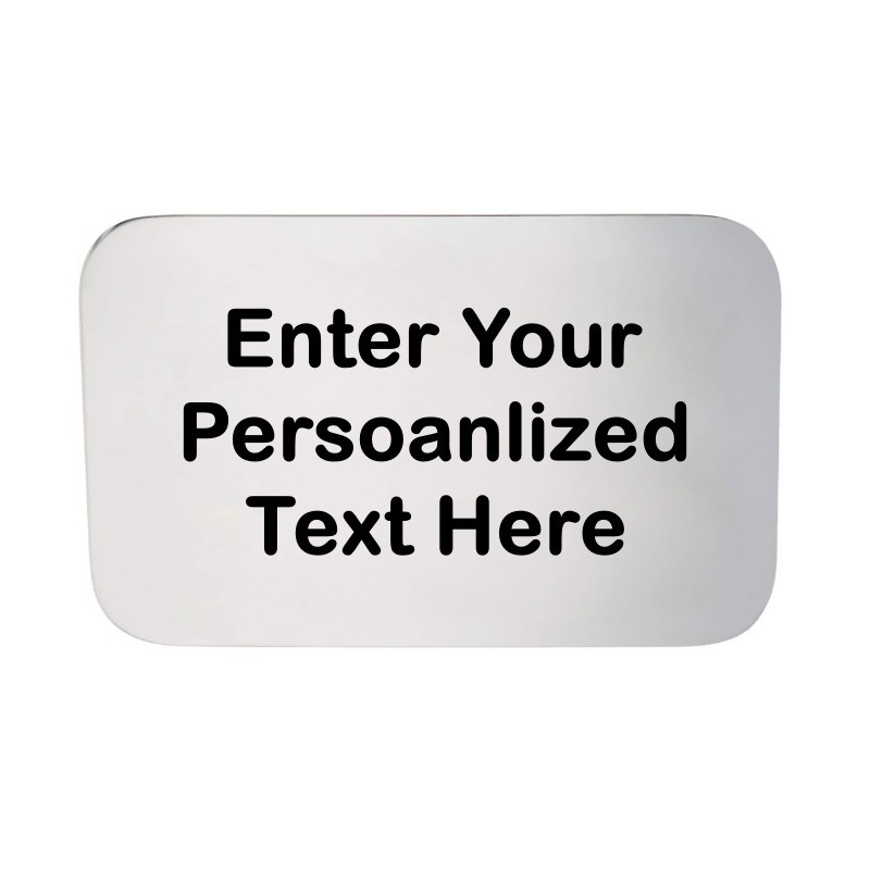Custom Engrave Stainless Steel Desk Name Plate with Wooden Stand for Home/Office