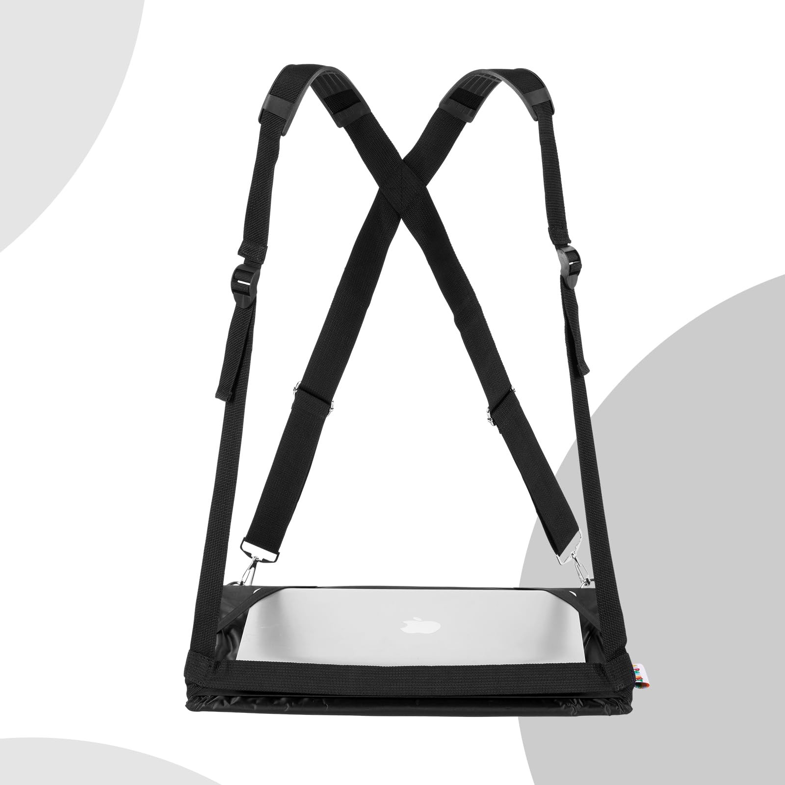 ALPHABET WONDERS Laptop Harness – Wearable Stand for Up to 17″ Black