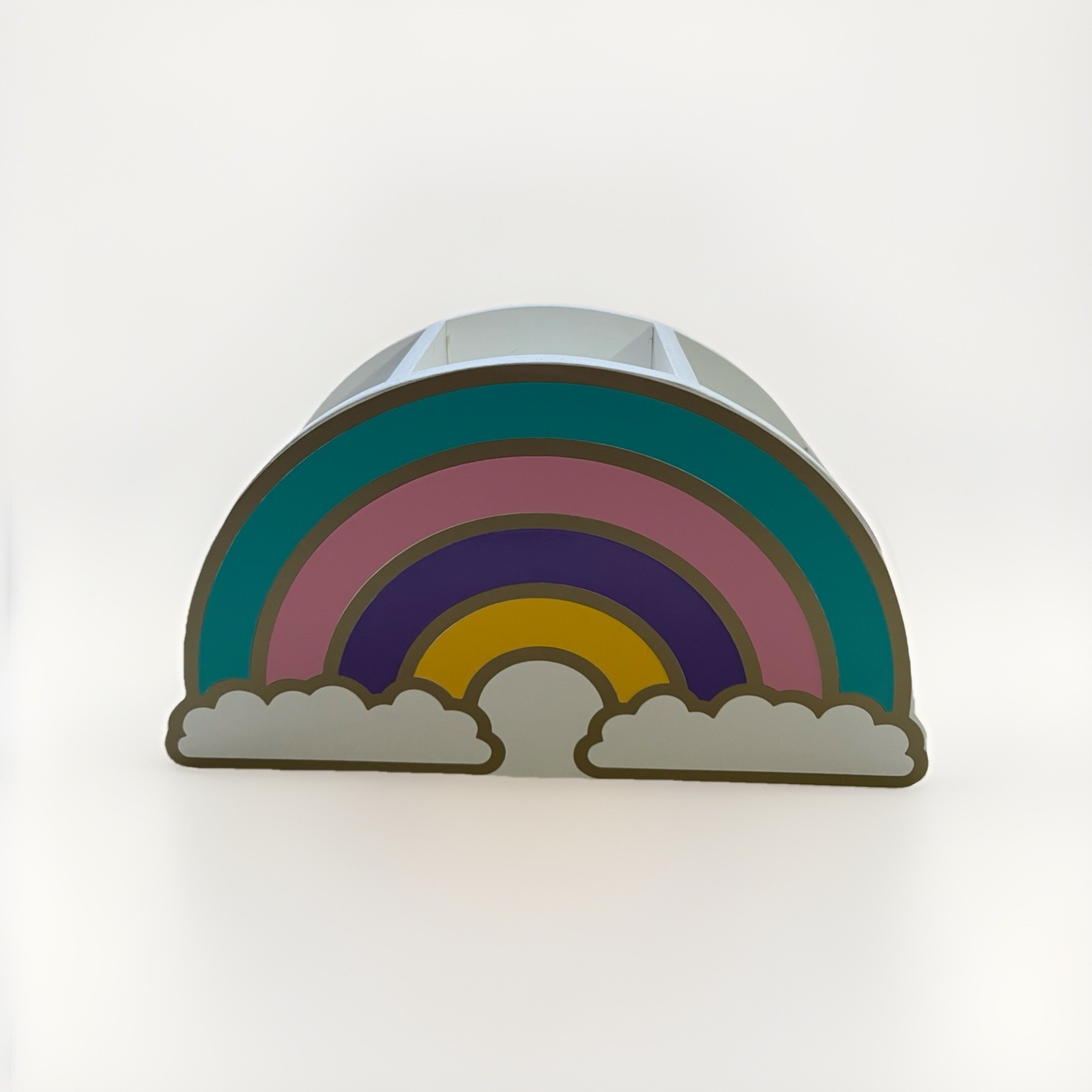 Rainbow Pen Holder ,handmade Organizador de escritorio oficina Hecho A mano .