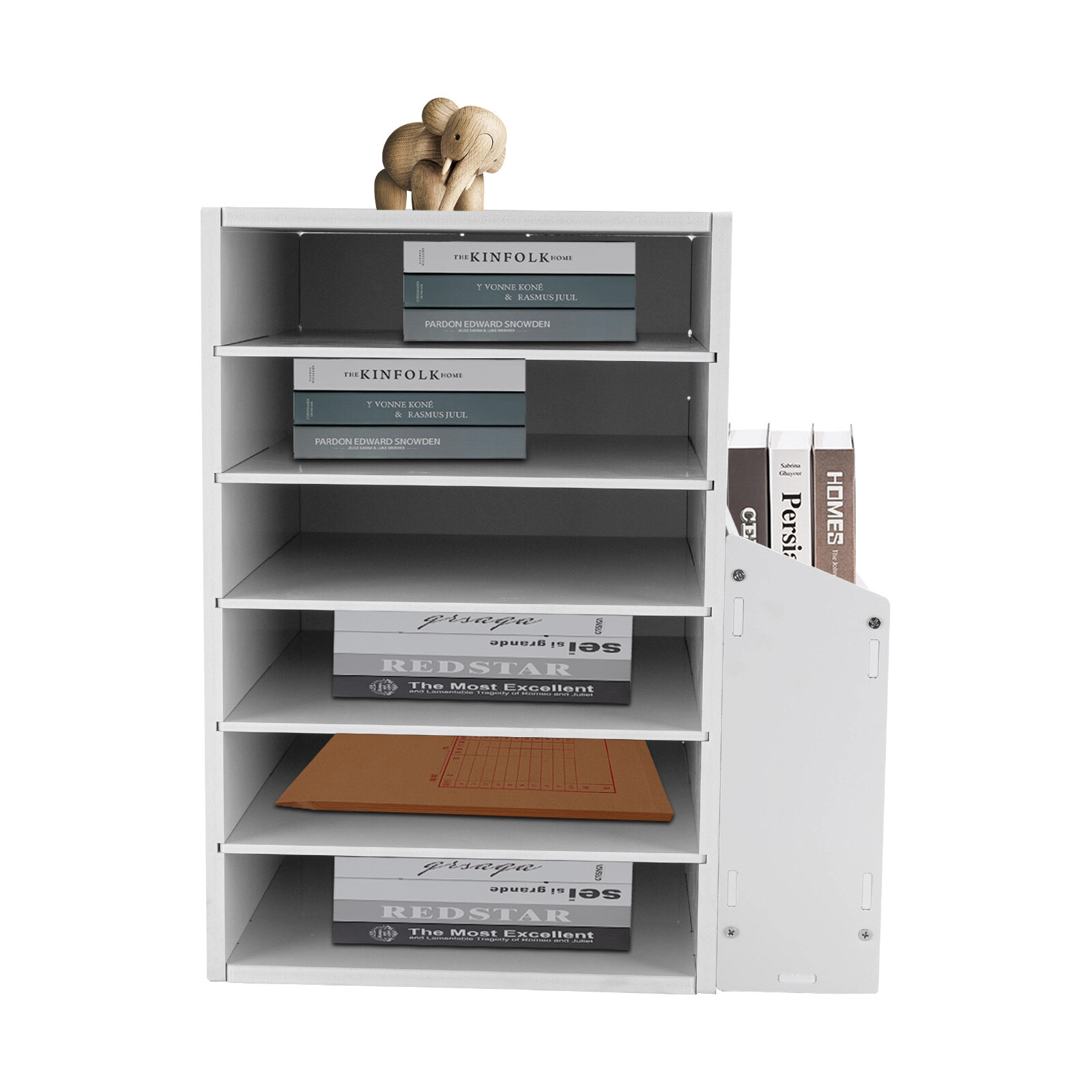 File Organizer PVC Board Letter Desktop Document Folder Office Tray Holder 6Tier